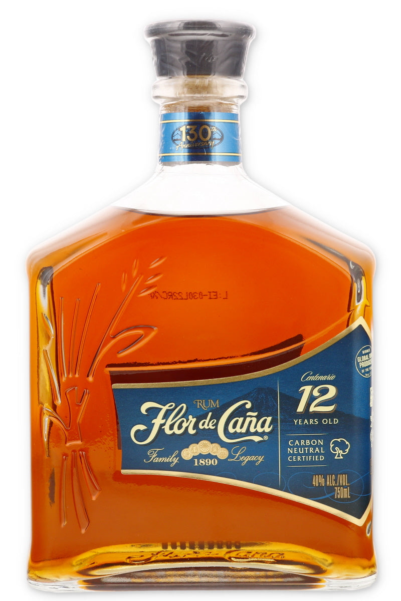 Flor De Cana 12 Year Old Rum 750ml - Flask