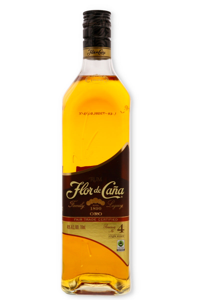 け*ゆ様 RON Flor de Caña ORO ラム酒 ニカラグア オールド Flor de Cana Oro Anejo 4 Year Old Rum 750ml | Flask Wines