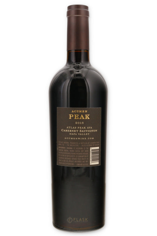 Acumen Peak Cabernet Sauvignon Atlas Peak Napa Valley 2018 - Flask Fine Wine & Whisky