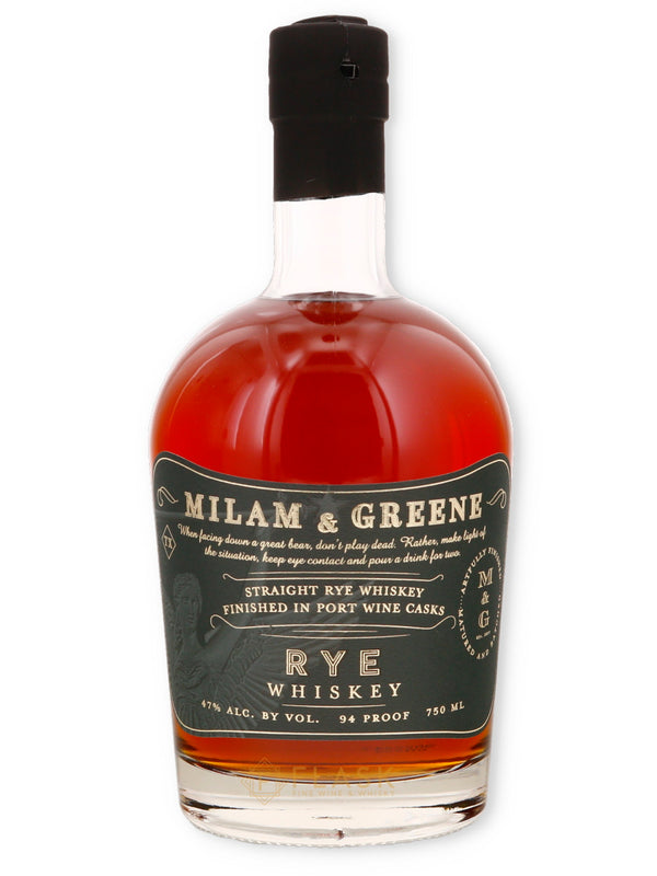 Milam & Greene Port Cask Finished Rye Whiskey - Flask Fine Wine & Whisky