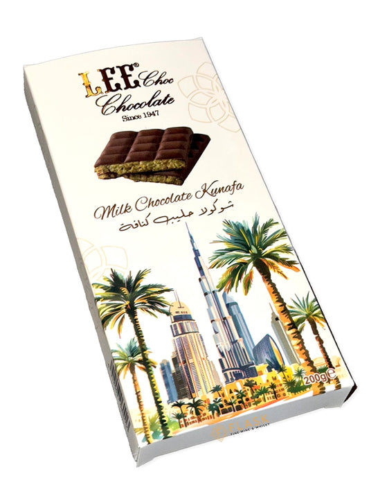 buy Lee Chocolate Dubai Milk Chocolate Kunafa Bar 200g online at Flask
