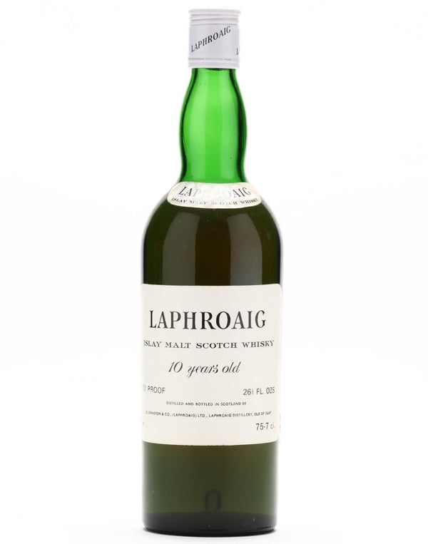 Laphroaig 10 Year Old 1970s 70 UK Proof - Flask Fine Wine & Whisky
