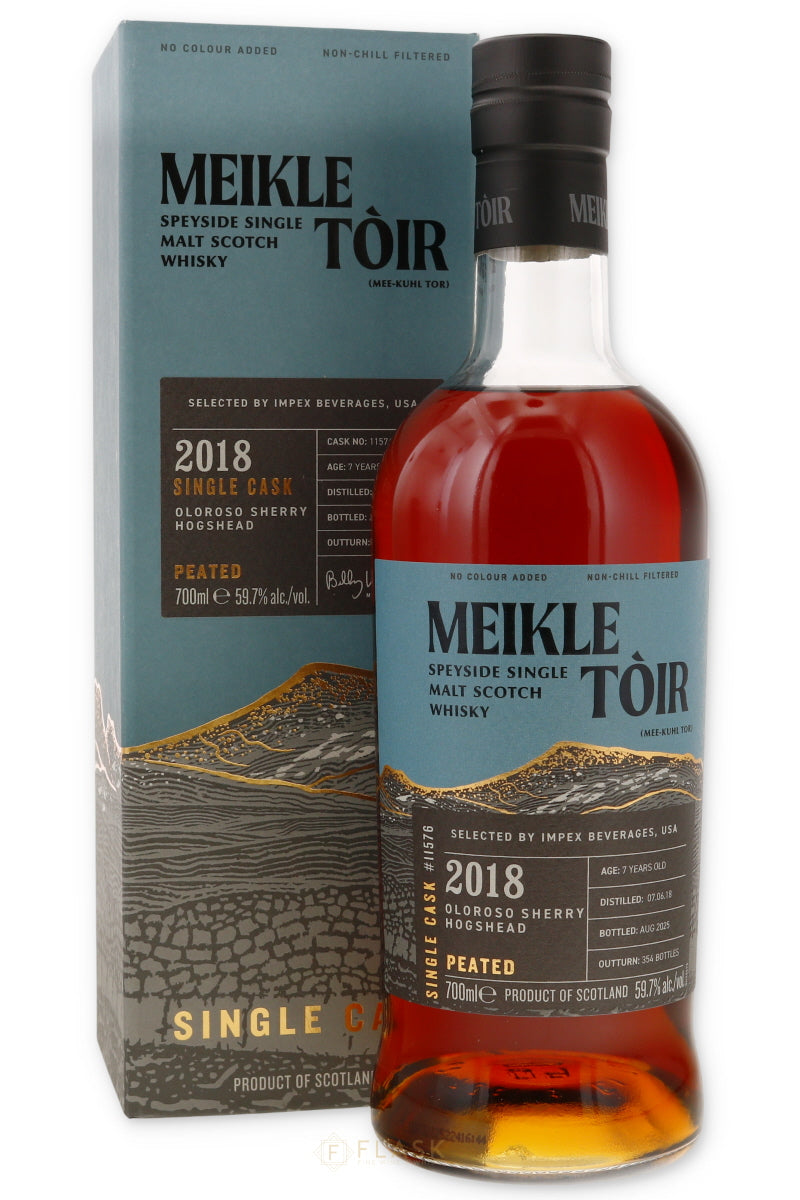 Meikle Toir Single Cask 2018 Peated 7yr Oloroso Sherry Hogshead
