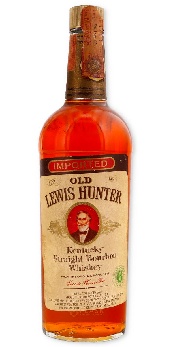 Old Lewis Hunter 6 Year Old Bourbon 1970s - Flask
