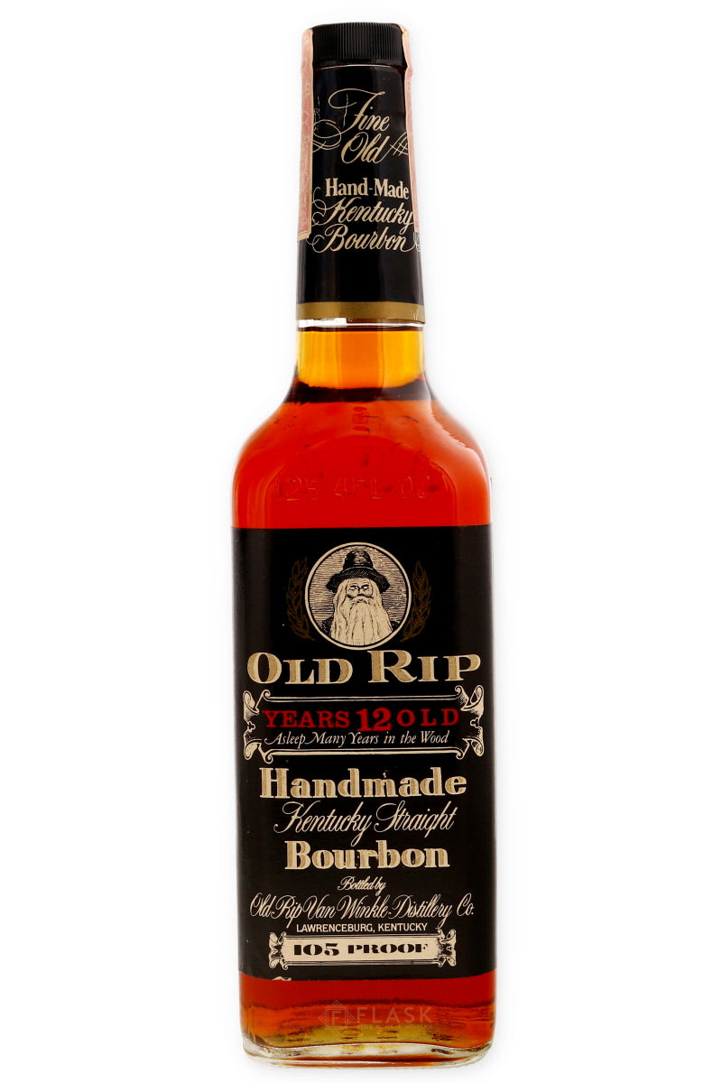 Old Rip Van Winkle Black Label 12 Year Bourbon 105 Proof 1988 - Flask