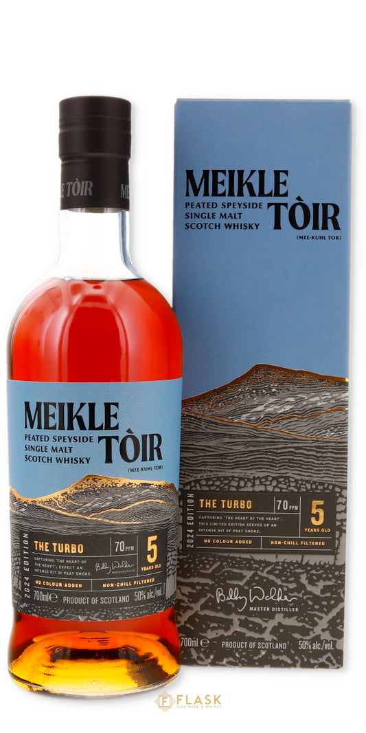 Meikle Toir The Turbo 5 Year Old Peated Single Malt Scotch Whisky - Flask Fine Wine & Whisky