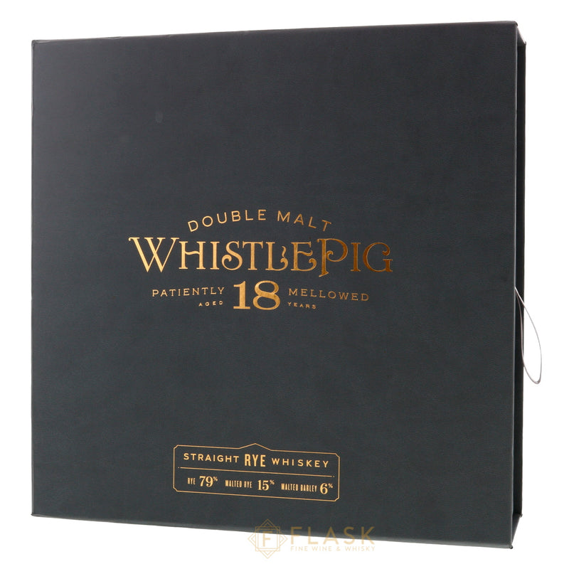 WhistlePig Double Malt 18 Year Old Rye Whisky Gift Box - Flask Fine Wine & Whisky