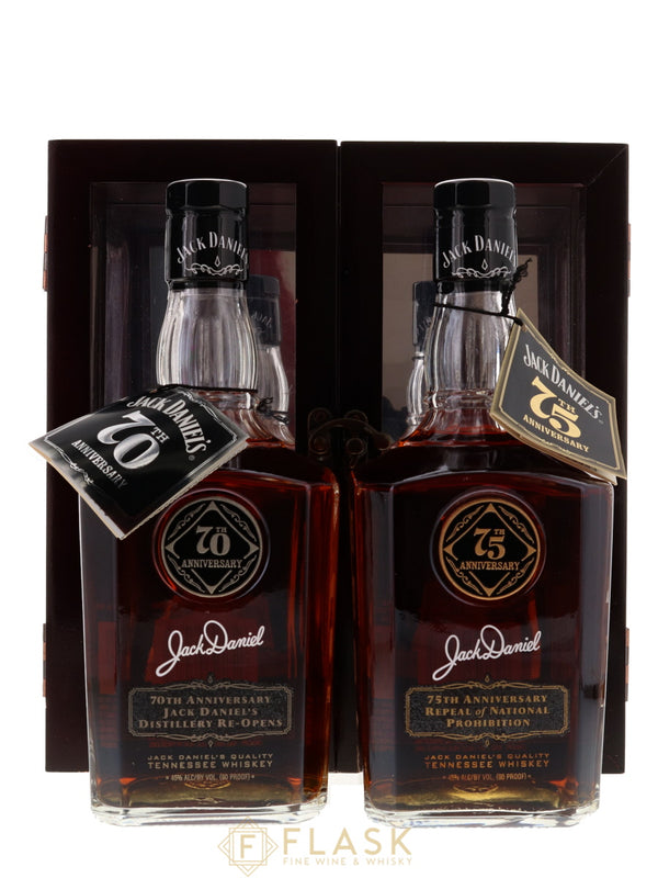 Jack Daniel's Prohibition 70th & 75th Anniversary Set 2x750ml - Flask Fine Wine & Whisky