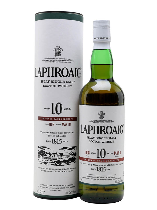 Laphroaig 10 Year Old Cask Strength 2016 Batch 8 - Flask Fine Wine & Whisky