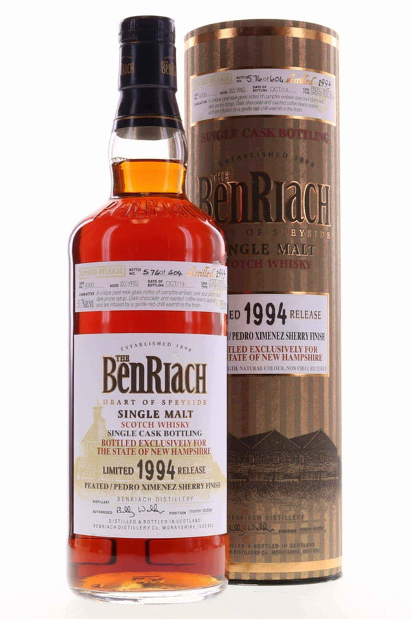 Benriach 1994 Peated Pedro Ximenez Sherry Finish 20 Year Old Cask No. 4300 - Flask Fine Wine & Whisky