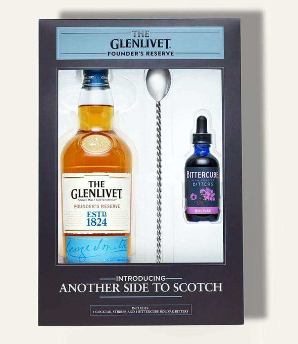 Glenlivet Founders Reserve Auld Fashioned Kit Gift Set - Flask Fine Wine & Whisky