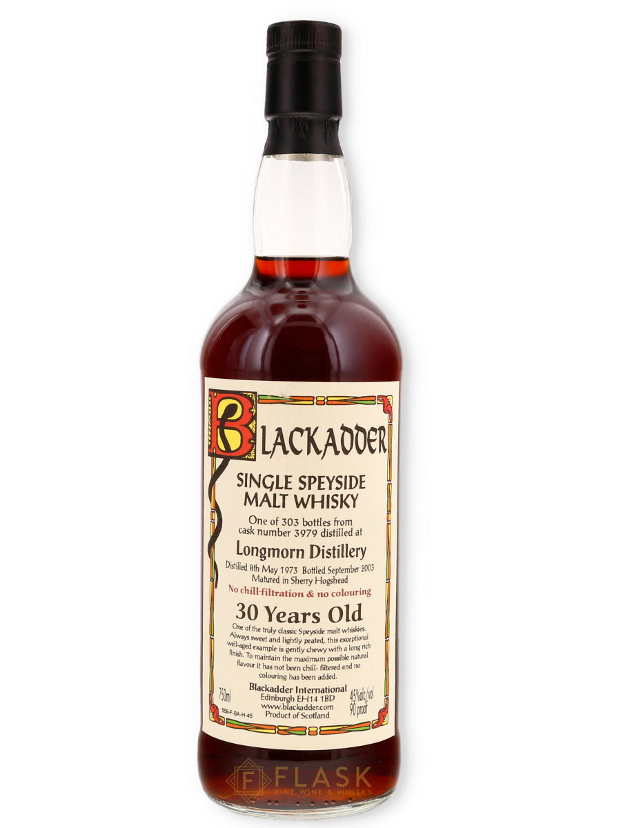 Longmorn 1973 30 Year Old Blackadder Sherry Cask #3979 - Flask Fine Wine & Whisky