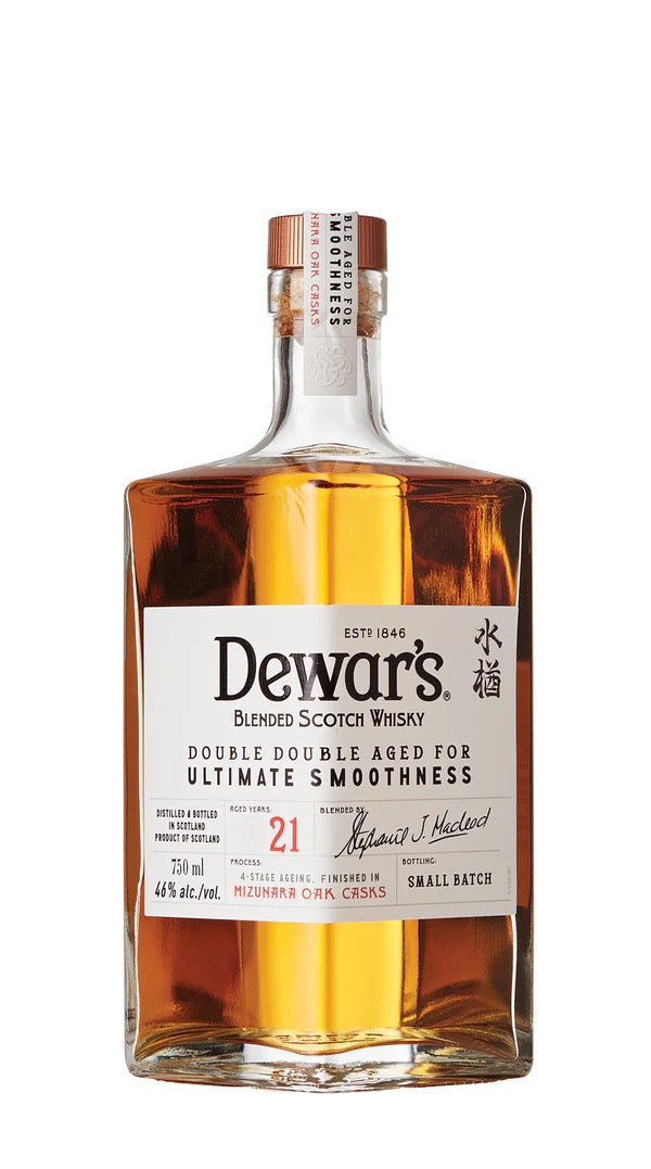 Dewar's Double Double 21 year old Mizunara Oak Scotch Whisky 375ml - Flask Fine Wine & Whisky