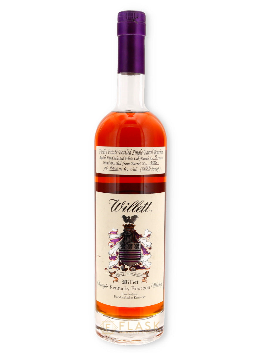 Willett Family Estate Single Barrel Bourbon 9 Year Old #4125 128.6 Proof - Flask Fine Wine & Whisky