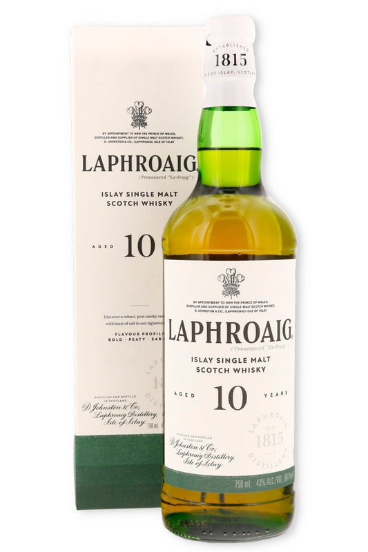 Laphroaig 10 Year Single Malt Scotch Whisky - Flask Fine Wine & Whisky