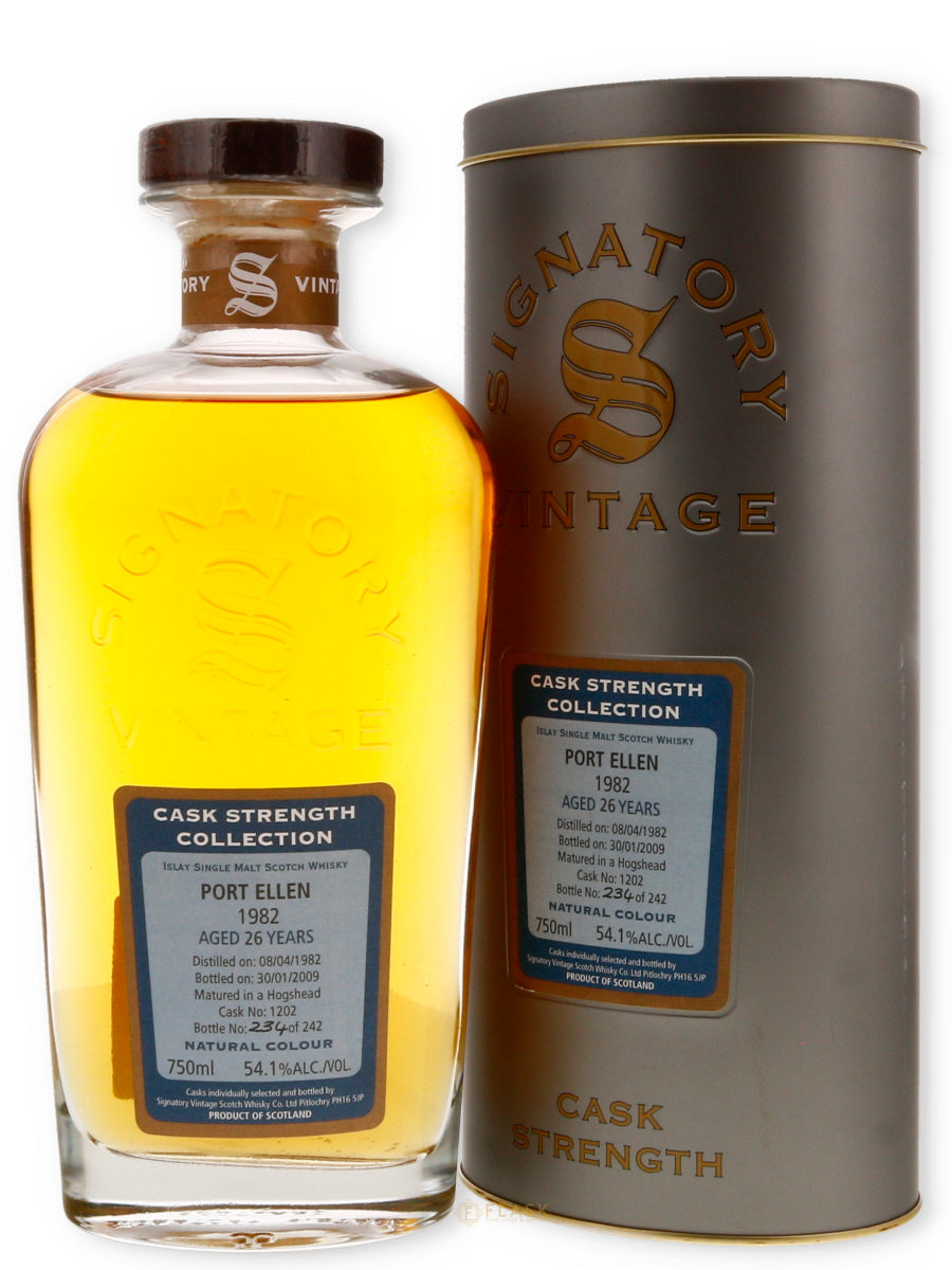 Port Ellen 1982 26 Year Old Signatory Vintage Cask Strength Single Cask #1202 - Flask Fine Wine & Whisky