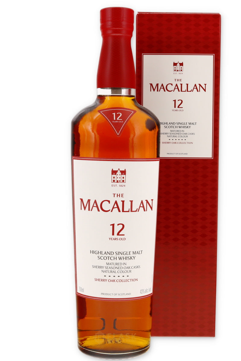 Macallan 12 Year Old Sherry Cask Single Malt - Flask Fine Wine & Whisky
