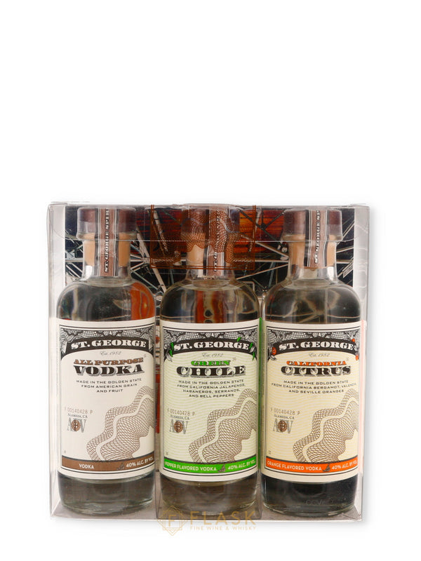 St George Spirits Vodka Collection Pack 200ml x 3 - Flask Fine Wine & Whisky