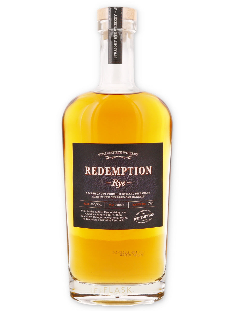 Redemption Rye 92pf | Rye Whiskey | Flask Wines