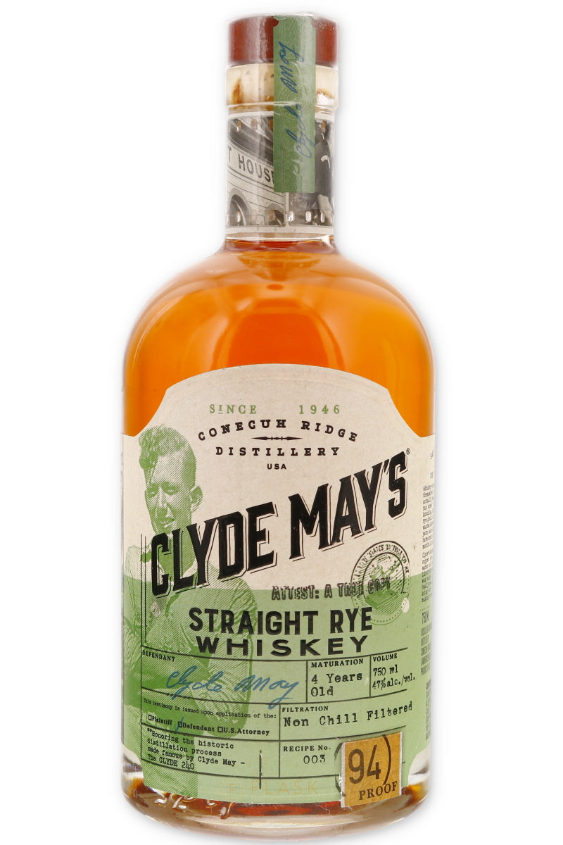 Clyde Mays Straight Rye Whiskey 94 proof - Flask Fine Wine & Whisky
