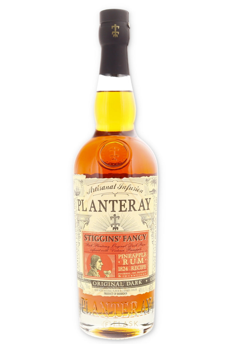 Planteray (Formerly Plantation) Pineapple Stiggin's Original Pineapple Dark Rum - Flask Fine Wine & Whisky