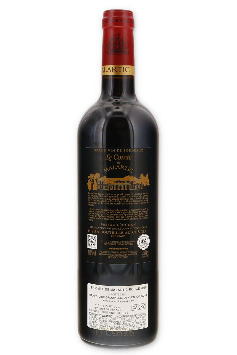 Le Comte de Malartic Rouge 2019 750ml - Flask Fine Wine & Whisky