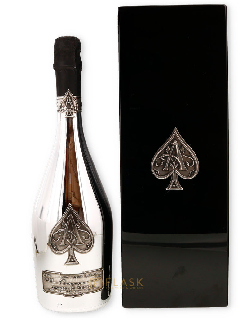Armand de Brignac Ace of Spades Silver Blanc de Blancs Champagne Gift Box 750ml - Flask Fine Wine & Whisky