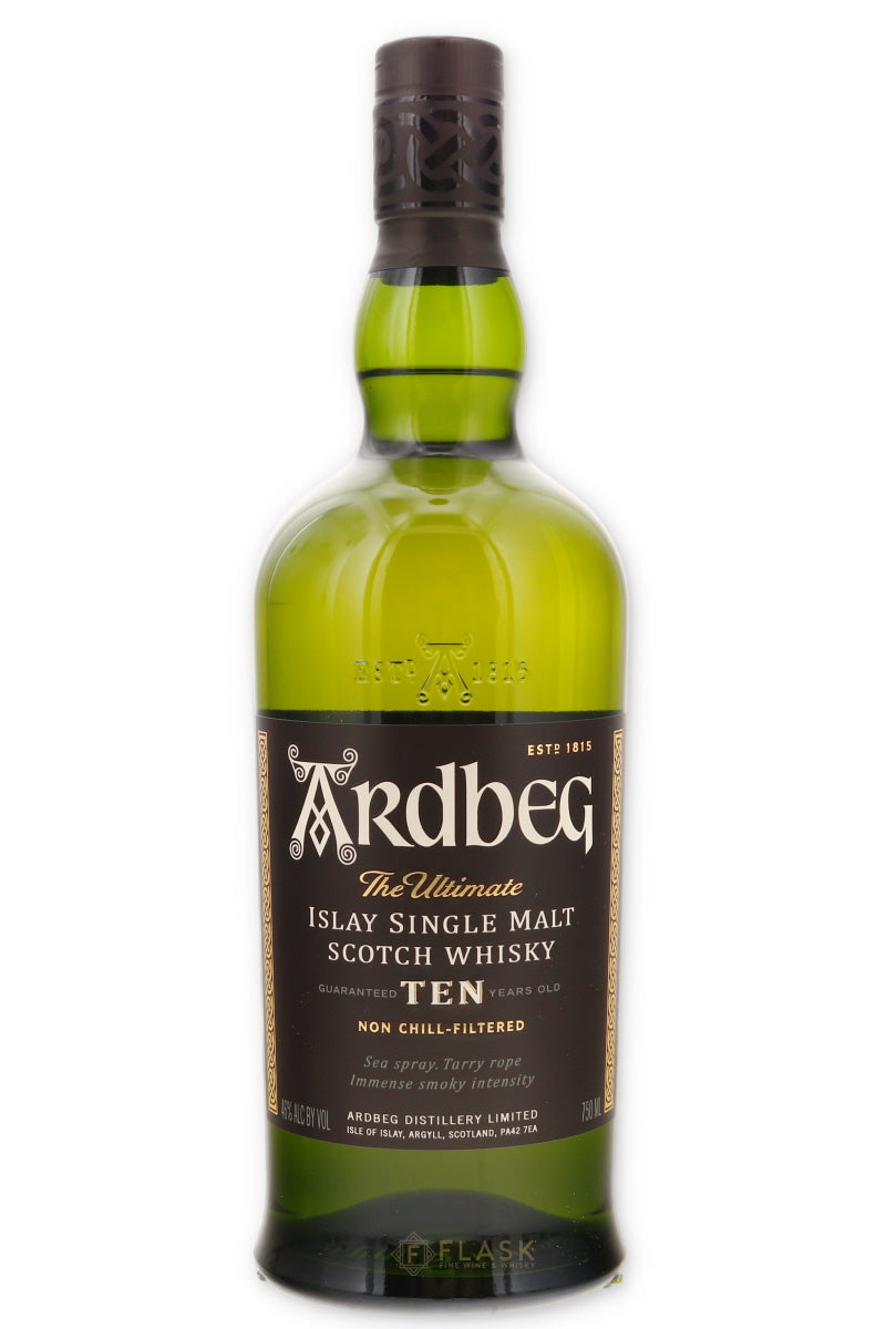 Ardbeg 10 Year Old Single Malt 750ml - Flask Fine Wine & Whisky