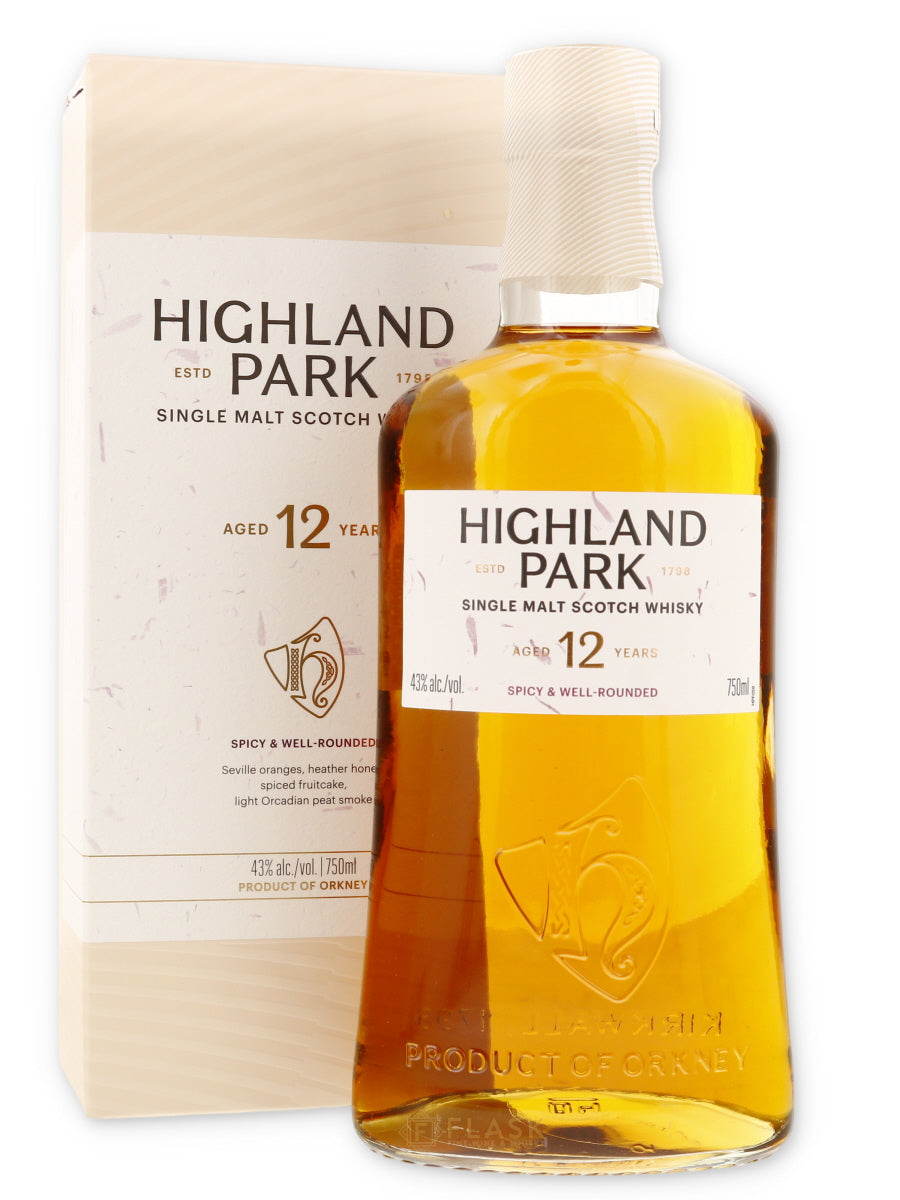 Highland Park 12 Year Old Single Malt Scotch Whisky - Flask Fine Wine & Whisky