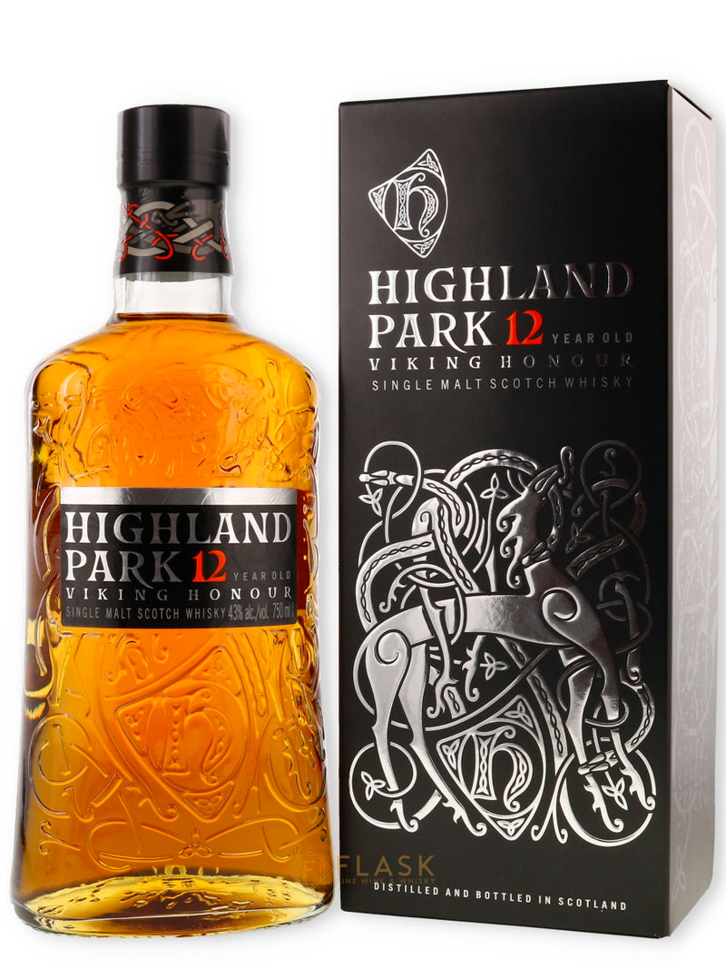 Highland Park 12 Year Old Viking Honour Single Malt - Flask Fine Wine & Whisky