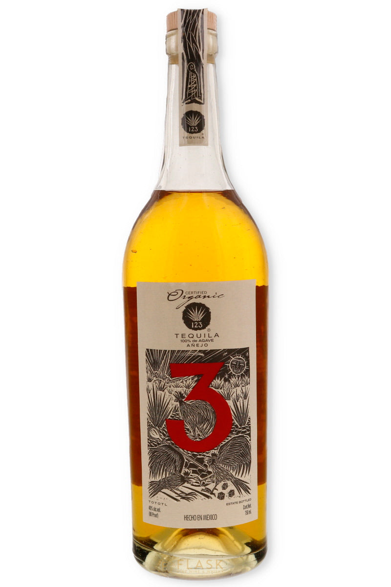 123 Organic Tequila Tres Anejo 750ml - Flask Fine Wine & Whisky