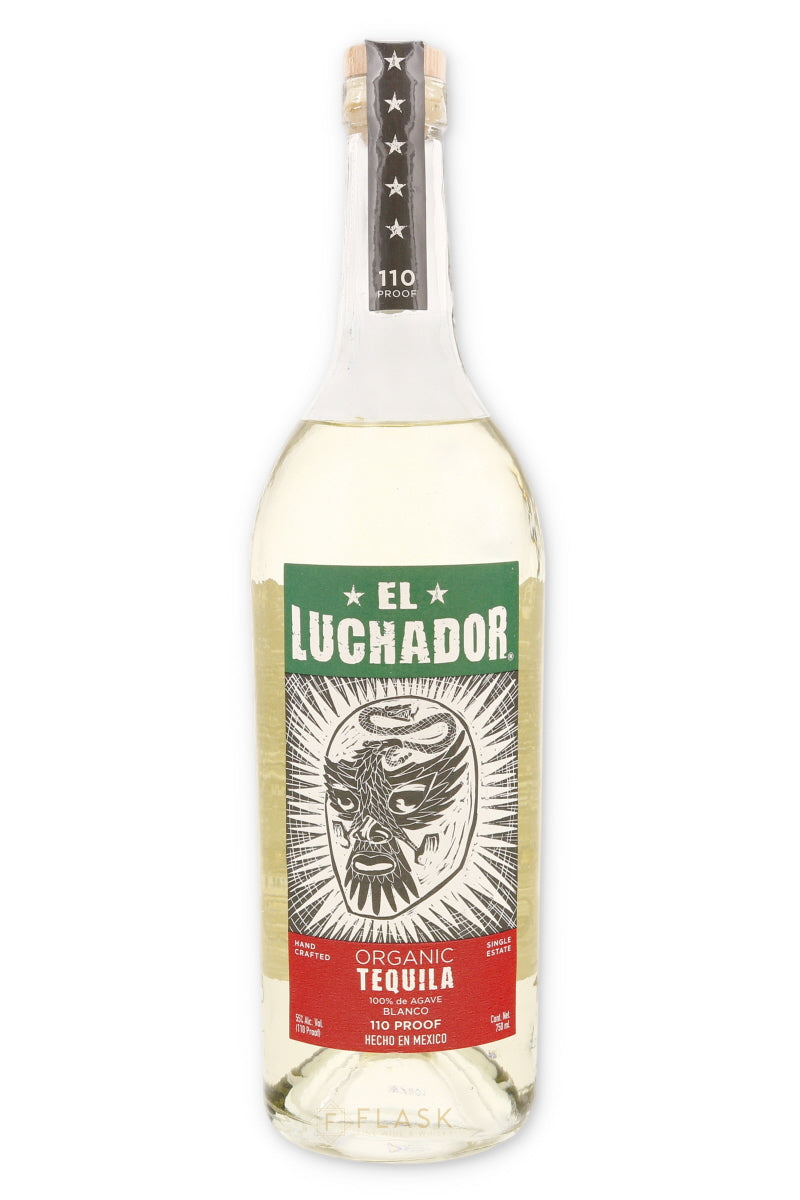 El Luchador 110 Proof Organic Tequila Blanco by 123 - Flask Fine Wine & Whisky