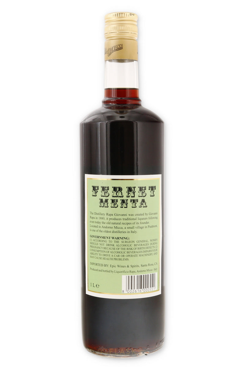 Rapa Giovanni Fernet Menta Liqueur 1 Liter - Flask Fine Wine & Whisky