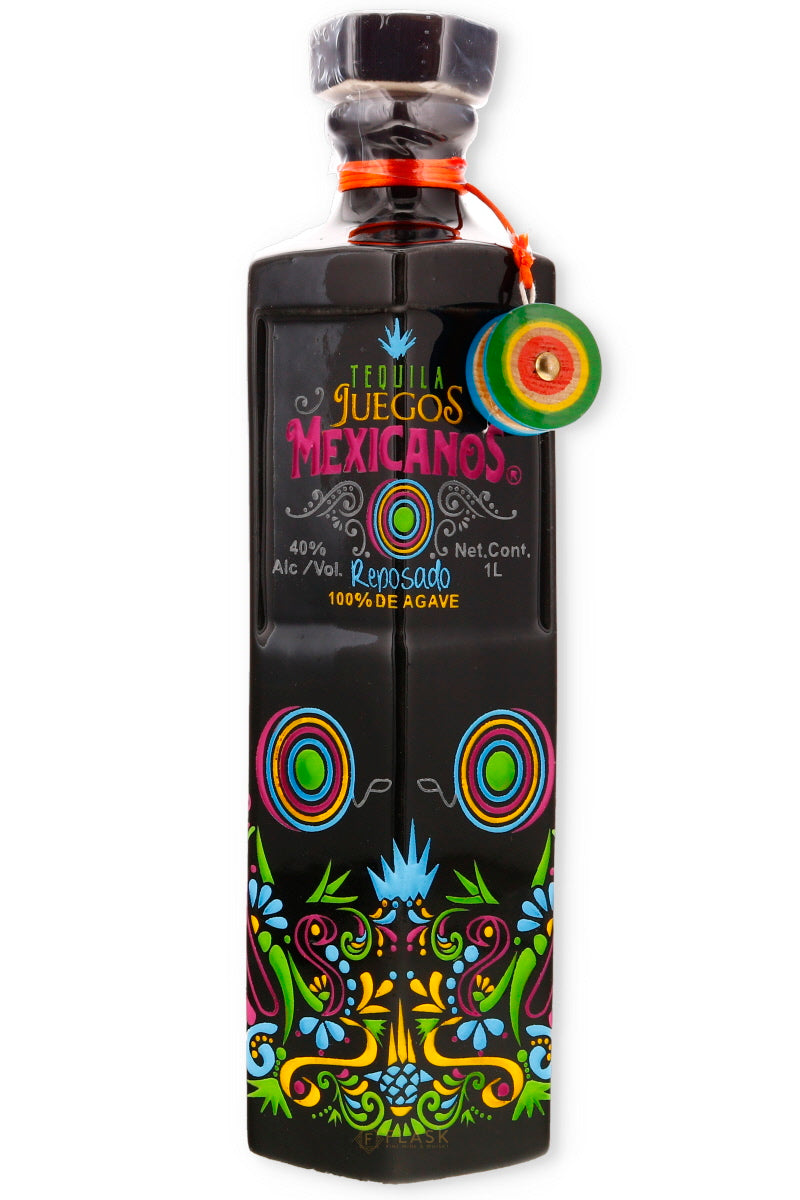 Tequila Juegos Mexicanos Reposado 1 Liter - Flask Fine Wine & Whisky