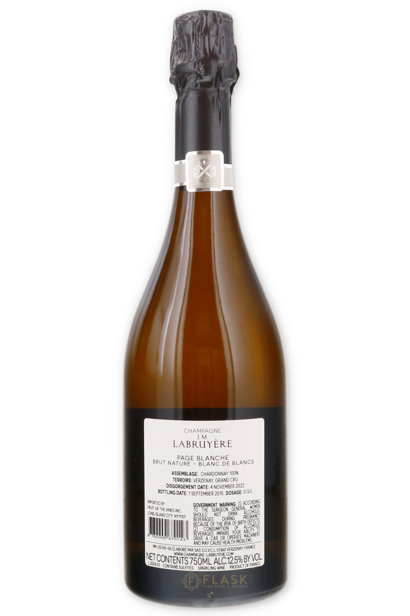JM Labruyere Page Blanche Brut Grand Cru Champagne | Champagne