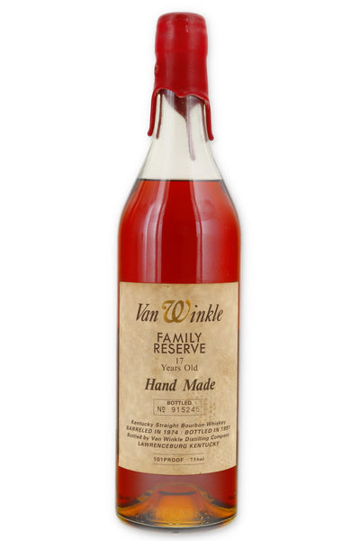 Pappy Van Winkle 17 Year Old Family Reserve Bourbon 1974 101 Proof