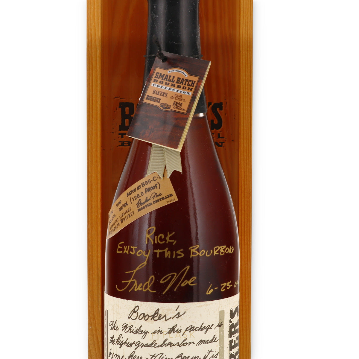 Booker's ウイスキー 木箱入り B95-C-31 (2003 Buy Bookers Bourbon Batch B95-C-31 [Autographed] | Bourbon | Flask