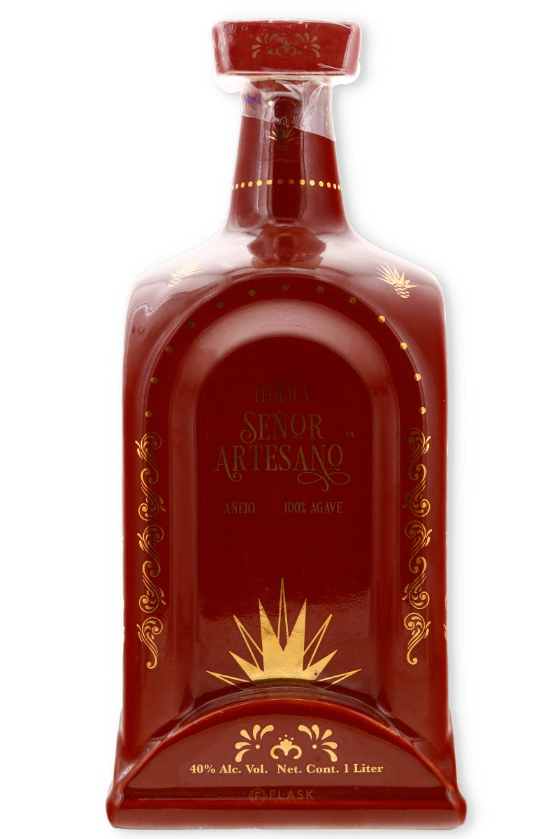 Senor Artesano Ceramic Anejo  Tequila 1 Liter - Flask Fine Wine & Whisky