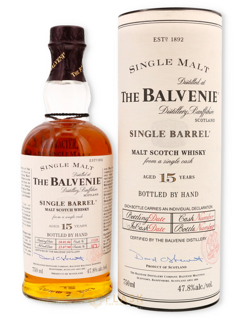 Balvenie 1990 15 Year Old Single Barrel #11228 47.8% - Flask Fine Wine & Whisky