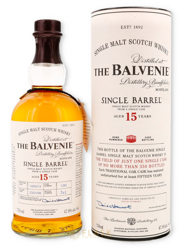 Balvenie 1998 15 Year Old Single Barrel #1265 47.8% - Flask Fine Wine & Whisky
