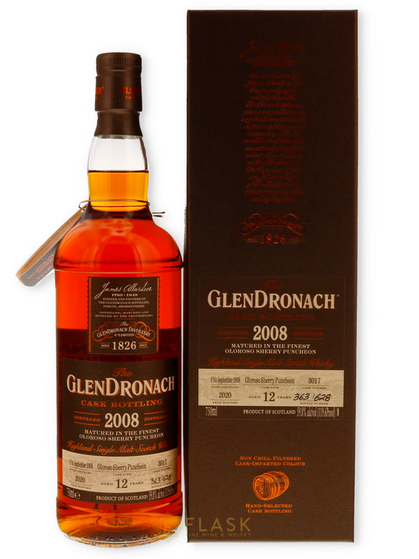 Glendronach 2008 12 Year Old Single Cask Oloroso Puncheon #3017 59.8% - Flask Fine Wine & Whisky