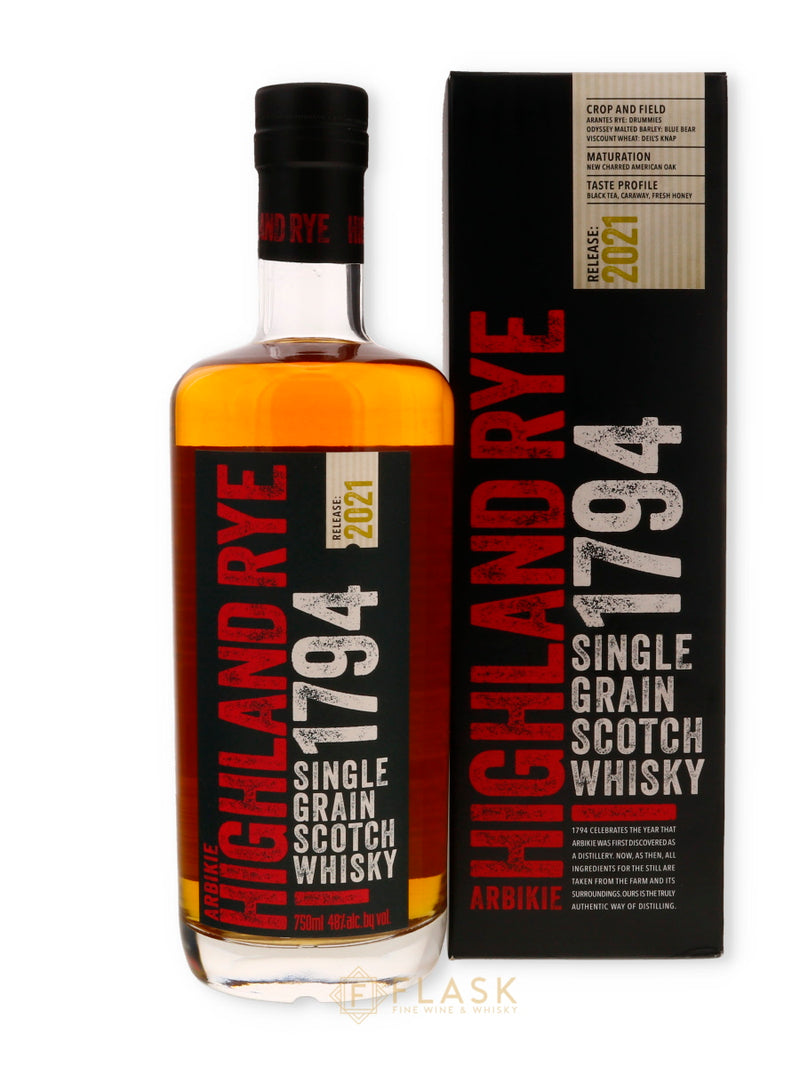 Arbikie Highland Rye 1794 Single Grain Scotch Whisky 2021 Release - Flask Fine Wine & Whisky