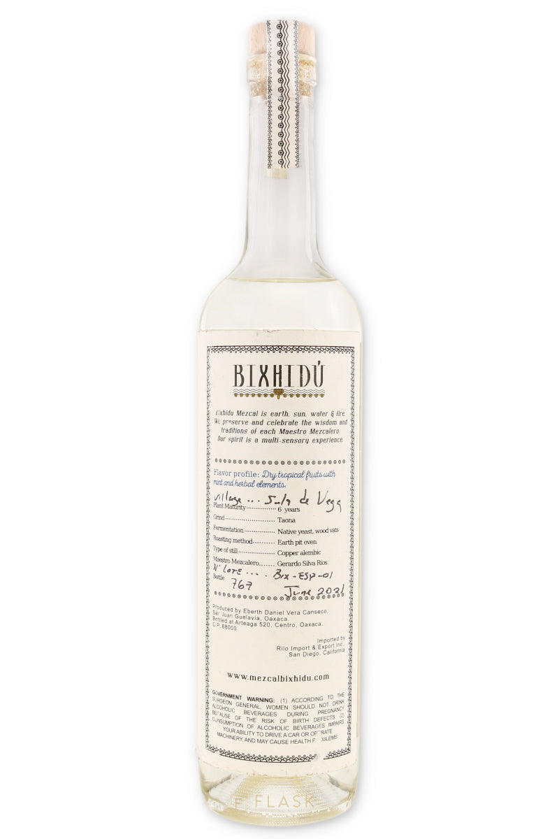 Bixhidu Mezcal Artesanal Espadin 49.1% 750ml