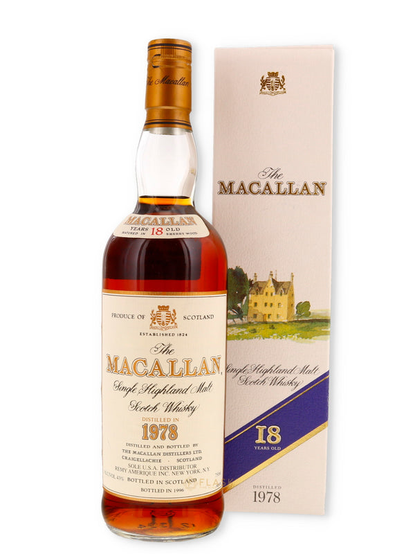 Macallan 18 Year Old 1978 Sherry Cask Single Malt, Original Box - Flask Fine Wine & Whisky