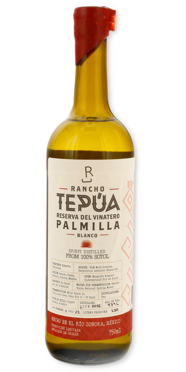 Rancho Tepua Sotol Pelmilla  Blanco Lot 4 104pf 750ml