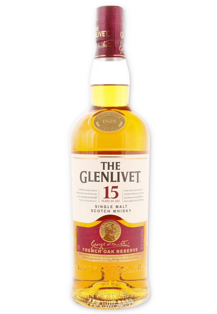 Glenlivet 15 Year Old French Oak Single Malt 750ml - Flask Fine Wine & Whisky