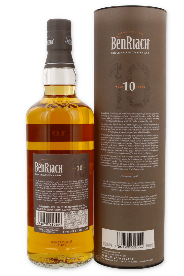 Benriach 10 Year Old Scotch 750ml - Flask Fine Wine & Whisky