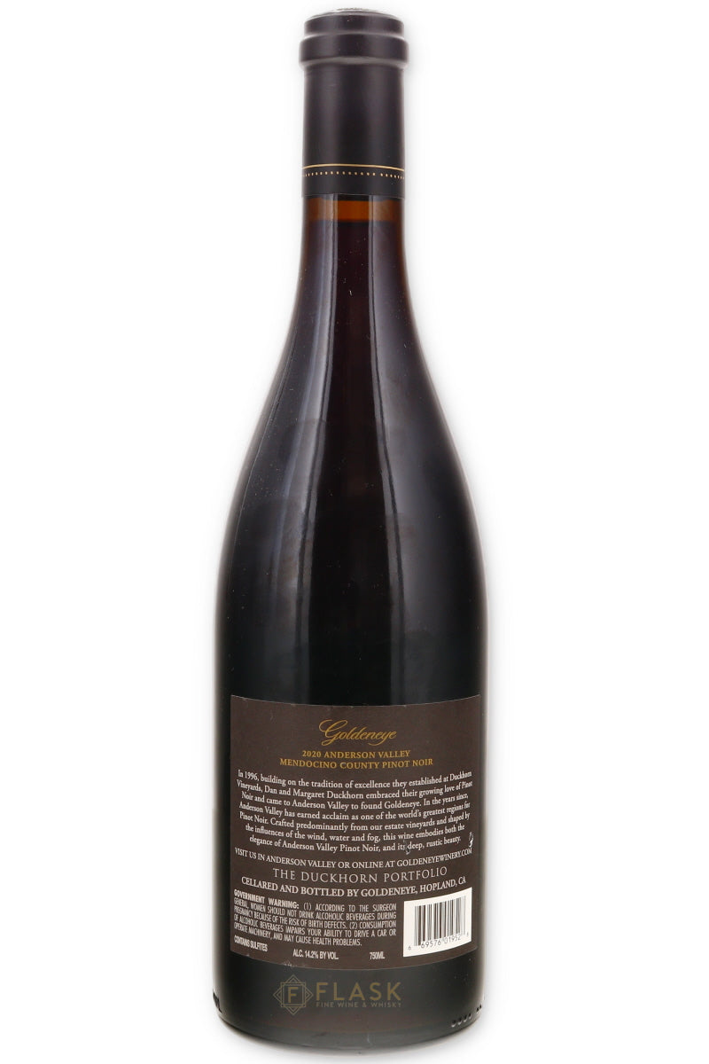 Goldeneye by Duckhorn Anderson Valley Pinot Noir 2020 750ml - Flask Fine Wine & Whisky