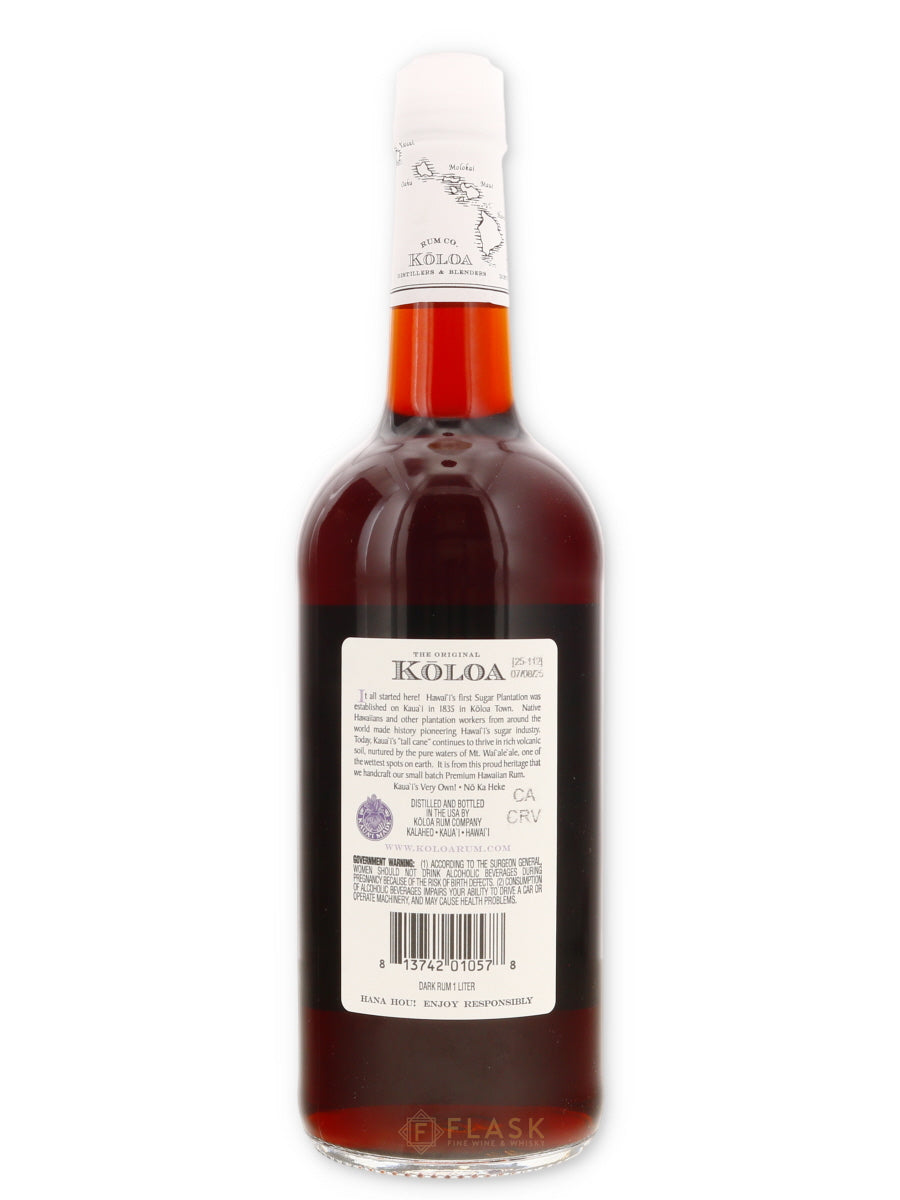 Koloa Kauai Dark Rum 1 Liter - Flask Fine Wine & Whisky