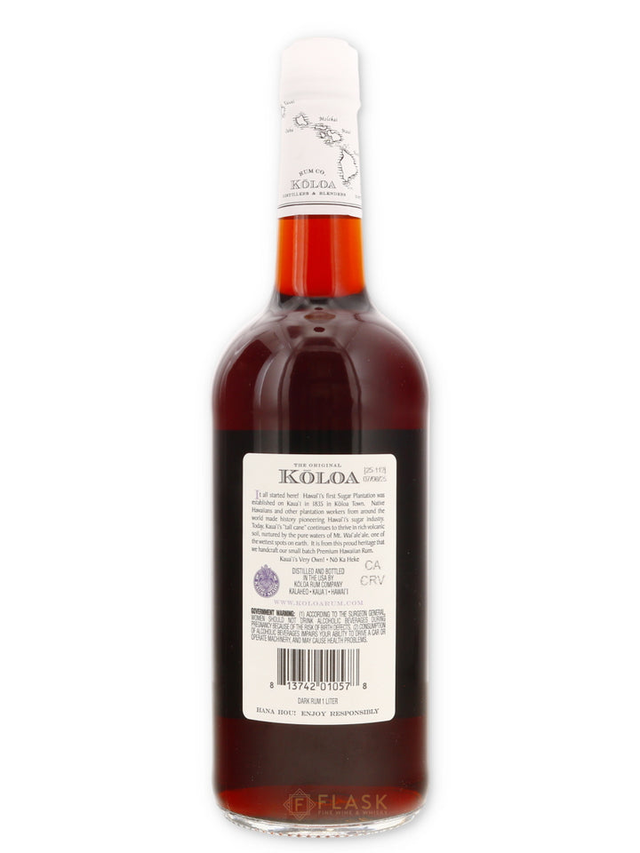Koloa Kauai Dark Rum 1 Liter - Flask Fine Wine & Whisky